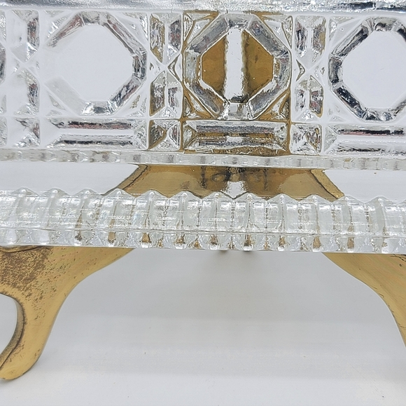 Federal Glass Clear Windsor Relish Tray, 8 3/8" - 1950s Vintage - Picture 5 of 8